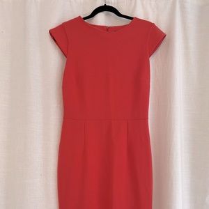 Coral TopShop cap sleeve dress